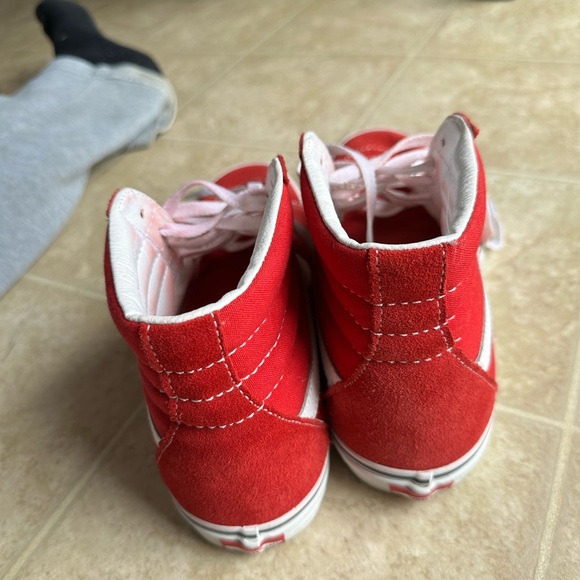 Red Vans Sk8-Hi Tops - Picture 2 of 6